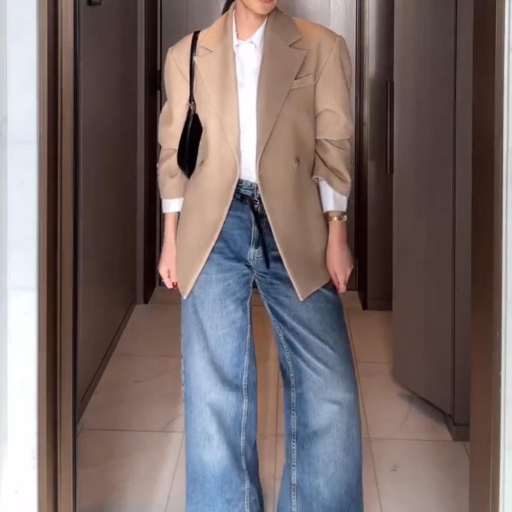 Double Breasted Cinched Blazer